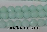 CTU2573 15.5 inches 8mm faceted round synthetic turquoise beads