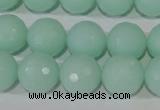 CTU2577 15.5 inches 16mm faceted round synthetic turquoise beads