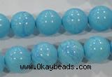 CTU2583 15.5 inches 10mm round synthetic turquoise beads