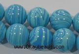 CTU2585 15.5 inches 14mm round synthetic turquoise beads