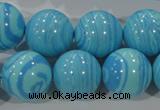 CTU2586 15.5 inches 16mm round synthetic turquoise beads