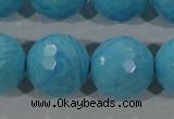 CTU2598 15.5 inches 20mm faceted round synthetic turquoise beads