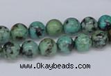 CTU427 15.5 inches 8mm round African turquoise beads wholesale