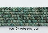 CTU518 15.5 inches 6mm faceted round African turquoise beads wholesale