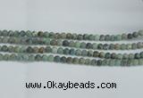 CTU563 15.5 inches 6mm round matte african turquoise beads