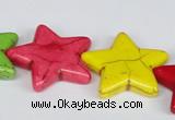 CTU728 15.5 inches 25*25mm star dyed turquoise beads wholesale