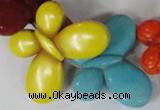 CTU739 15.5 inches 25*35mm butterfly dyed turquoise beads wholesale