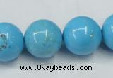 CTU881 15.5 inches 18mm round dyed turquoise beads wholesale