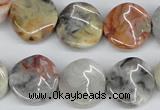 CTW16 15.5 inches 16mm twisted coin crazy lace agate beads wholesale