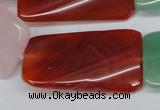 CTW169 15.5 inches 22*40mm twisted rectangle mixed gemstone beads