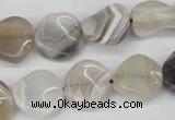 CTW25 15.5 inches 16mm twisted coin botswana agate beads wholesale