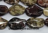 CTW302 15.5 inches 15*20mm wavy oval tiger jasper gemstone beads