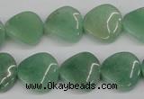 CTW34 15.5 inches 16mm twisted coin green aventurine beads wholesale