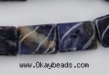 CTW376 15.5 inches 15*20mm twisted rectangle sodalite gemstone beads