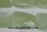 CTW417 15.5 inches 20*30mm faceted & twisted New jade gemstone beads