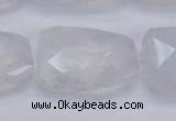 CTW500 15.5 inches 20*30mm faceted & twisted synthetic quartz beads