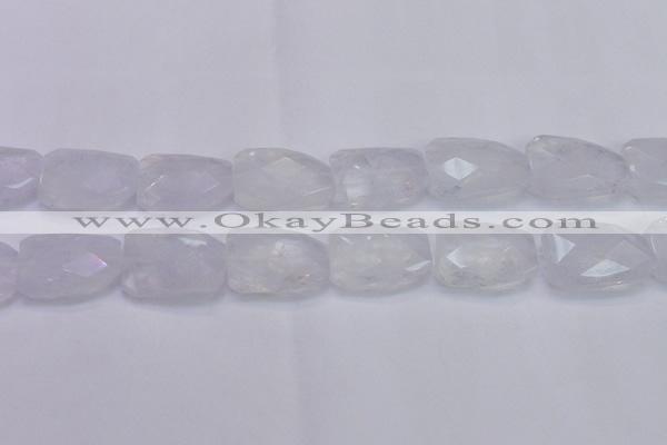 CTW500 15.5 inches 20*30mm faceted & twisted synthetic quartz beads