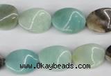 CTW59 15.5 inches 12*16mm twisted oval amazonite gemstone beads