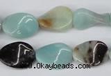 CTW65 15.5 inches 13*18mm twisted oval amazonite gemstone beads