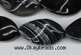 CTW96 15.5 inches 18*30mm twisted oval madagascar agate beads