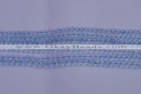 CTZ01 15.5 inches 4mm round natural topaz gemstone beads