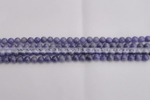 CTZ502 15.5 inches 7mm round natural tanzanite gemstone beads