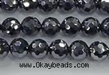 CTZ621 15.5 inches 6mm faceted round terahertz beads wholesale