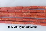 CUBS01 15 inches 4*13mm cuboid synthetic sea sediment jasper beads