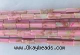 CUBS02 15 inches 4*13mm cuboid synthetic sea sediment jasper beads