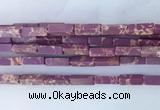 CUBS03 15 inches 4*13mm cuboid synthetic sea sediment jasper beads