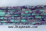 CUBS09 15 inches 4*13mm cuboid synthetic sea sediment jasper beads