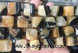 CUBS130 15 inches 14*15mm cube agate gemstone beads wholesale CUBS130 15 inches 14*15mm cube agate gemstone beads wholesale