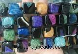 CUBS135 15 inches 14*15mm cube agate gemstone beads wholesale CUBS135 15 inches 14*15mm cube agate gemstone beads wholesale