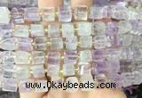 CUBS45 15 inches 7 - 8mm cube amethyst gemstone beads wholesale