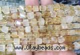 CUBS47 15 inches 6 - 7mm cube citrine gemstone beads wholesale