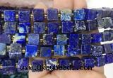 CUBS64 15 inches 8 - 9mm cube lapis lazuli gemstone beads wholesale