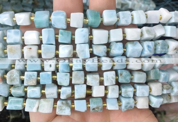 CUBS86 15 inches 6 - 7mm cube larimar gemstone beads wholesale