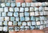 CUBS87 15 inches 7 - 8mm cube larimar gemstone beads wholesale