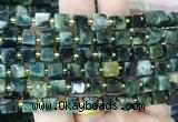 CUBS97 15 inches 7 - 8mm cube emerald gemstone beads wholesale