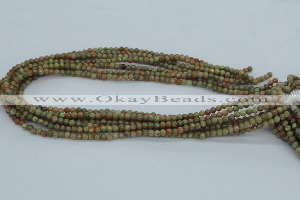 CUG01 15.5 inches 4mm round unakite gemstone beads wholesale