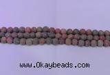 CUG181 15.5 inches 6mm round matte unakite gemstone beads