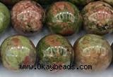 CUG200 15 inches 8mm round unakite beads, 2mm hole