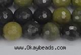 CUJ102 15.5 inches 8mm faceted round African green autumn jasper beads