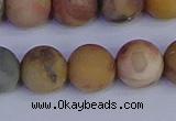 CVJ16 15.5 inches 14mm round matte venus jasper beads wholesale