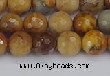 CVJ23 15.5 inches 8mm faceted round venus jasper beads wholesale