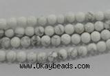 CWB200 15.5 inches 4mm round natural white howlite beads wholesale