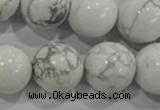 CWB208 15.5 inches 20mm round natural white howlite beads wholesale