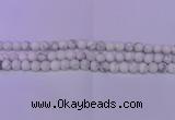 CWB220 15.5 inches 4mm round matte white howlite beads