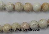 CWB314 15.5 inches 12mm round natural howlite turquoise beads