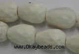 CWB338 15.5 inches 15*22mm faceted teardrop howlite turquoise beads